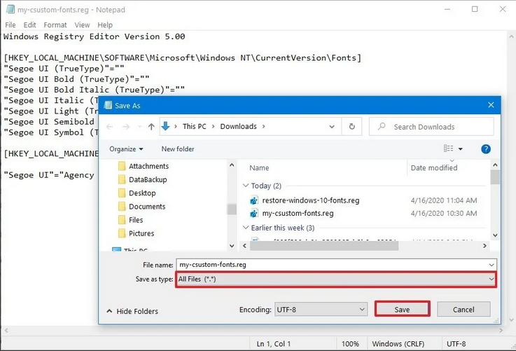نحوه تعویض فونت پیشفرض ویندوز 10
