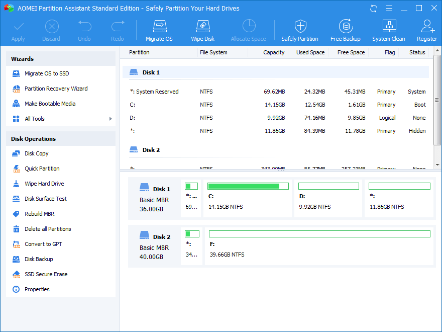 Aomei Partition Assistant SE