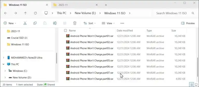 تنظیمات winrar