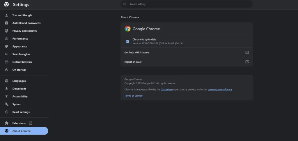 به‌روزرسانی گوگل کروم