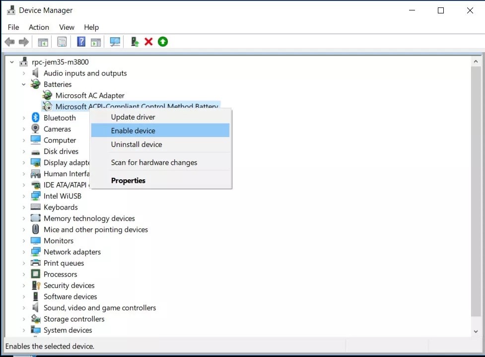 بازیابی نماد باتری، غیب شدن علامت باتری در ویندوز 10، آیکون باتری