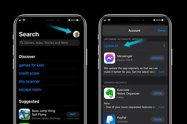 بروزرسانی برنامه‌ها