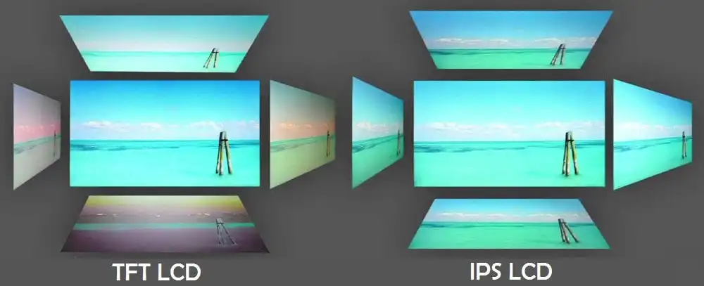 بررسی تفاوت صفحه نمایش tft با ips